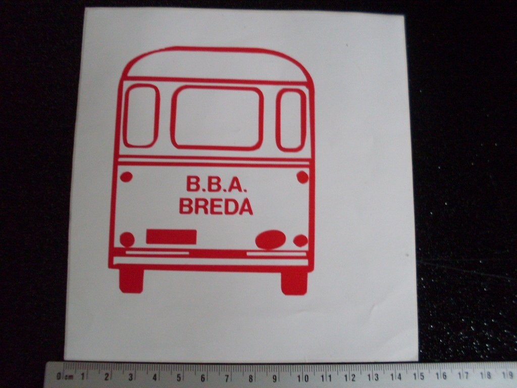 sticker BBA breda bus logo openbaar vervoer streekbus, Verzenden, Zo goed als nieuw, Bedrijf of Vereniging
