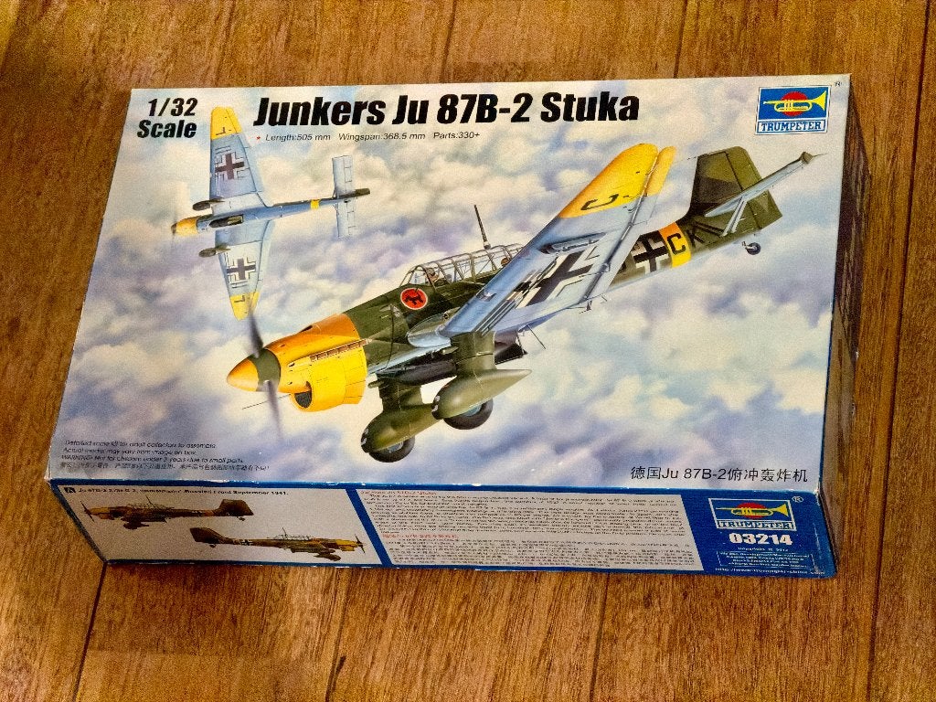 Bouwdoos NIEUW: Trumpeter Junkers Ju-87B Stuka 1:32, Overige merken, Nieuw, Ophalen of Verzenden, Groter dan 1:72