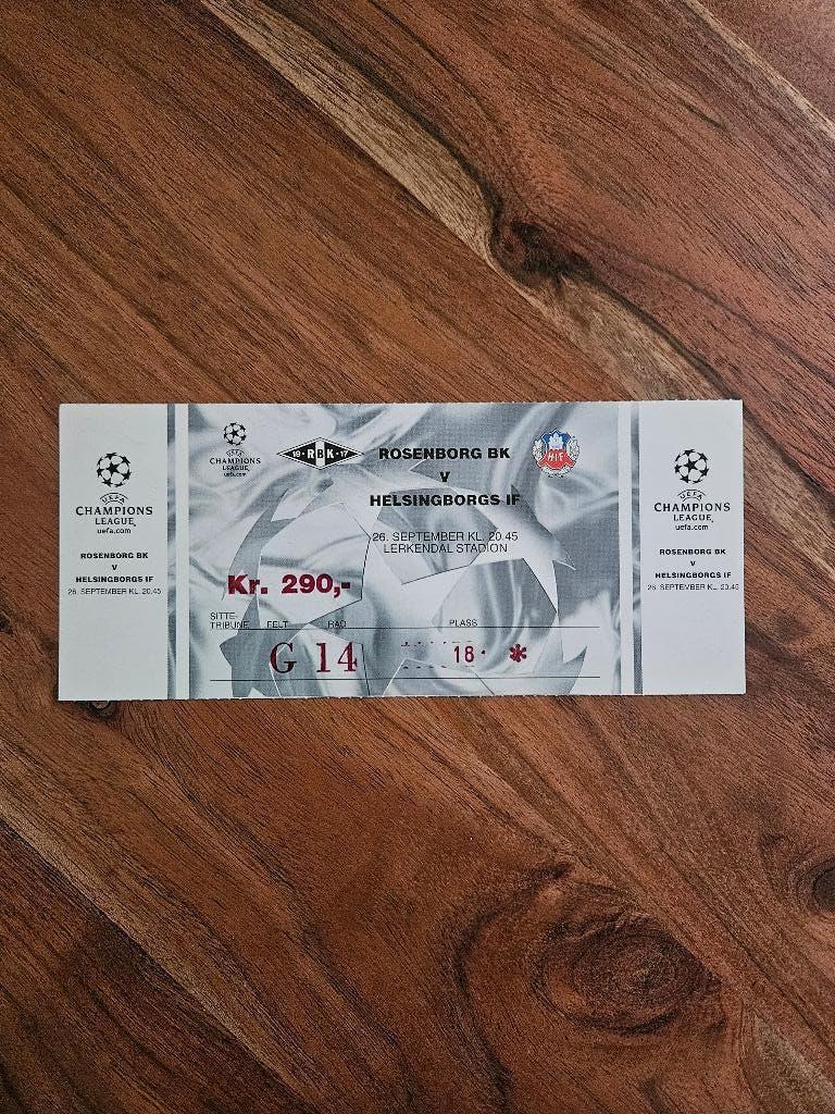 ⚽ Ticket CL Rosenborg - Helsingborg 2000/2001 ⚽, Verzenden, Zo goed als nieuw, Buitenlandse clubs, Overige typen