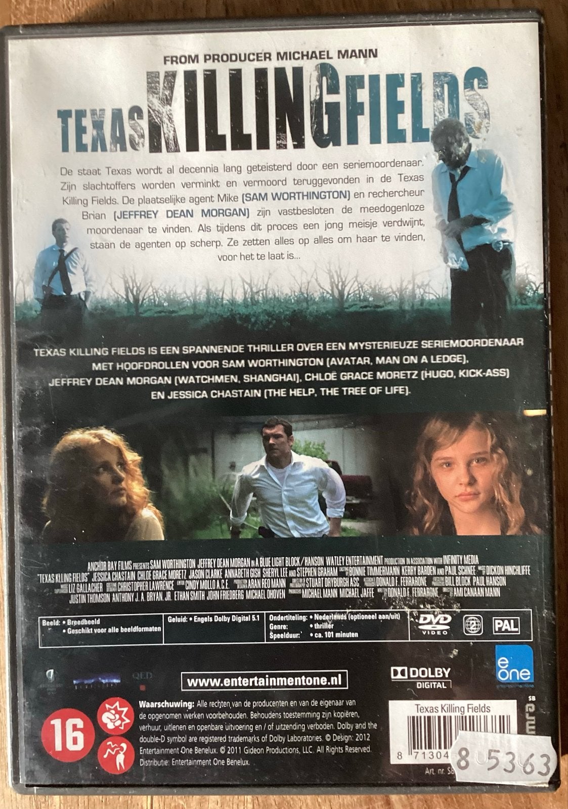 Texas Killing Fields (DVD) - Spannende Thriller, Vanaf 16 jaar, Nederlands, Ophalen of Verzenden, Gebruikt