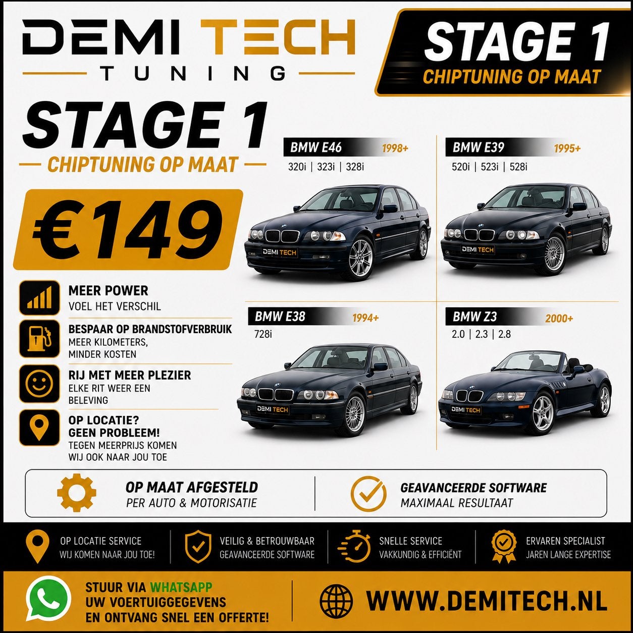 BMW E46, E38, E39 & Z3 TUNING!, Ophalen