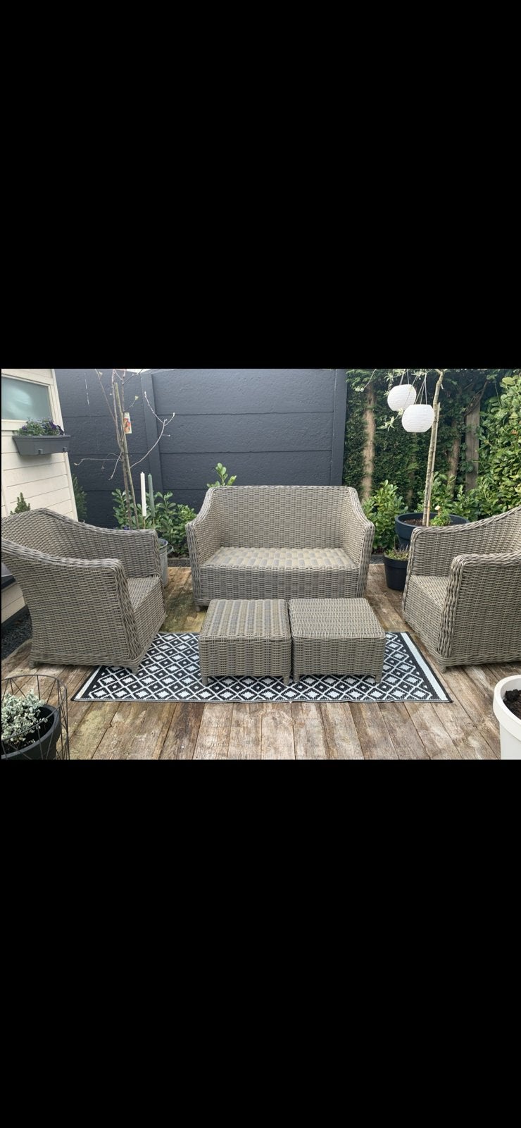 Lounge set intratuin, Tuin en Terras, Ophalen of Verzenden, Zo goed als nieuw, Kunststof, Bank