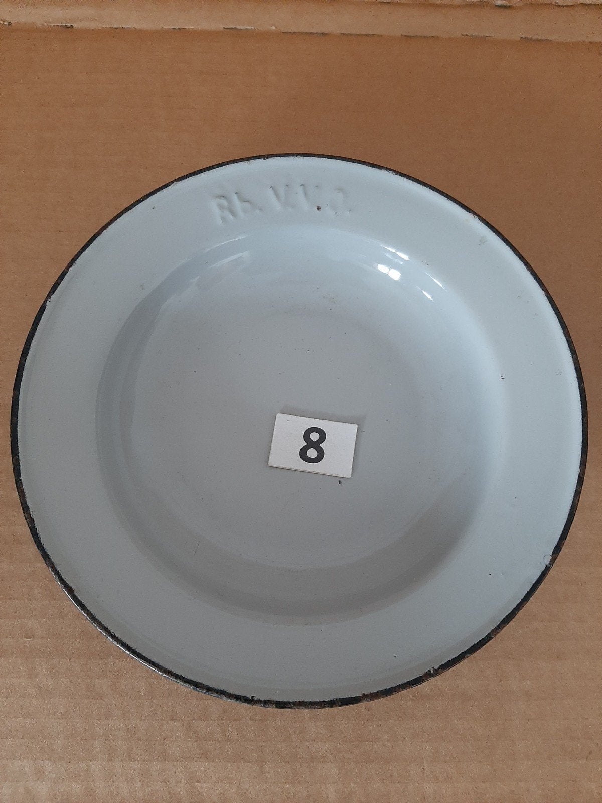 Emaille bord Hongerwinter Rb.V V.O., Ophalen of Verzenden