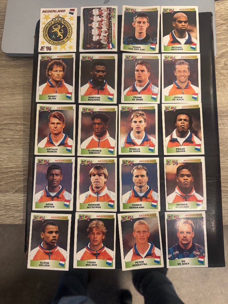 20 Panini EURO 96 plaatjes Nederlands elftal, Ophalen of Verzenden, Zo goed als nieuw, Overige binnenlandse clubs, Poster, Plaatje of Sticker
