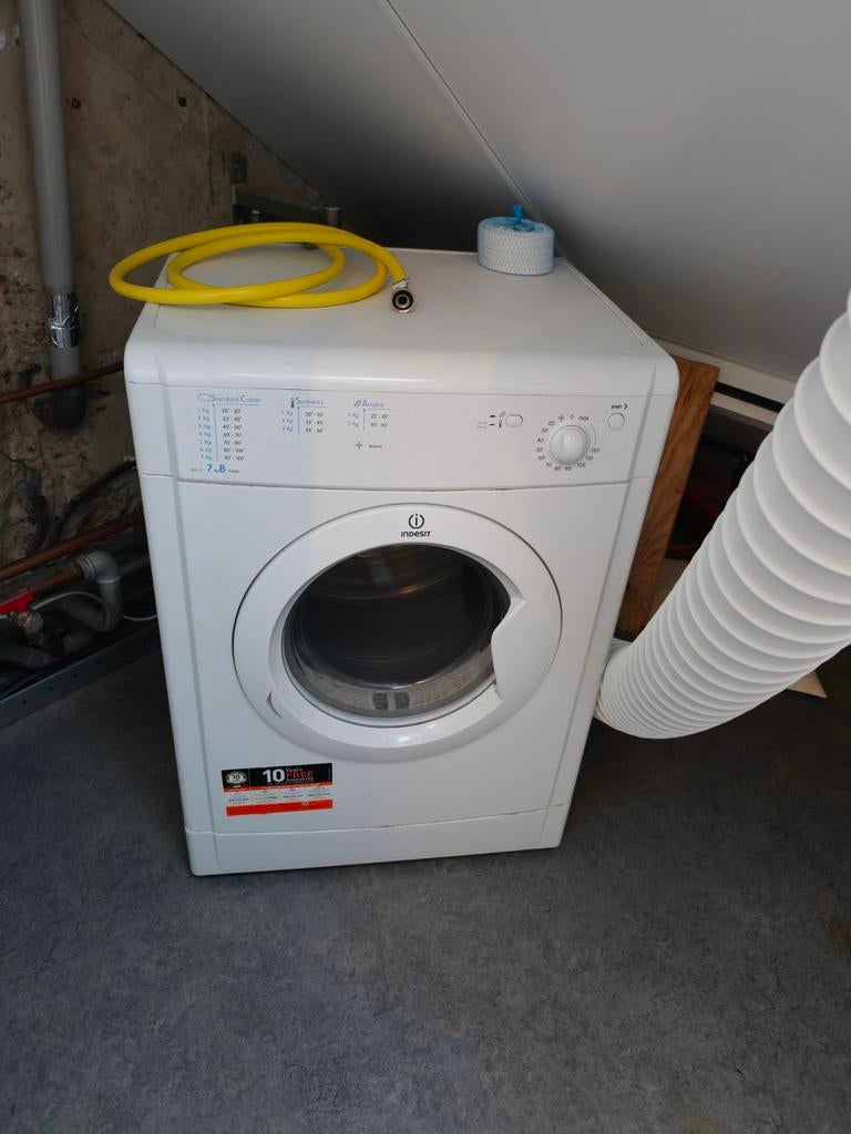 Indesit IDV 75 Luchtafvoerdroger - 7 kg - Wit, Ophalen of Verzenden, Gebruikt