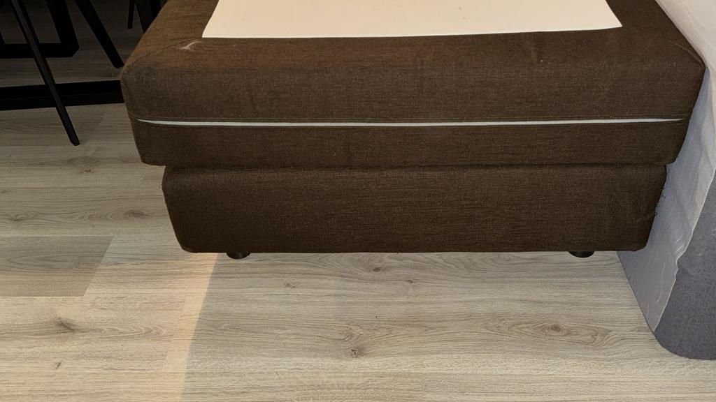 Bruin tweepersoons boxspring bed met matras, Ophalen, Bruin, Tweepersoons, Zo goed als nieuw