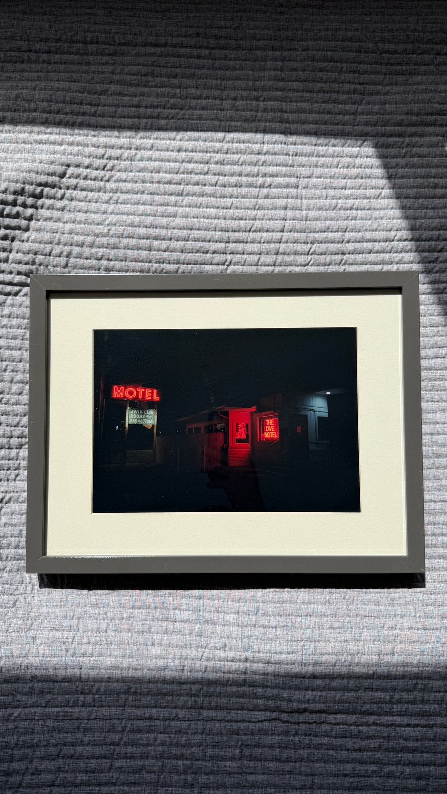 Amerikaans Motel - analoge 35mm-fotoprint, ingelijst, Audio, Tv en Foto, Fotografie | Fotolijsten, Gebruikt, Standaard fotolijst