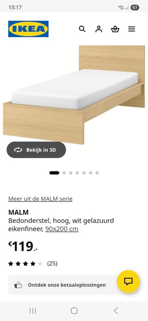 1 persoons bed, Huis en Inrichting, Ophalen, 90 cm, Eenpersoons, Beige