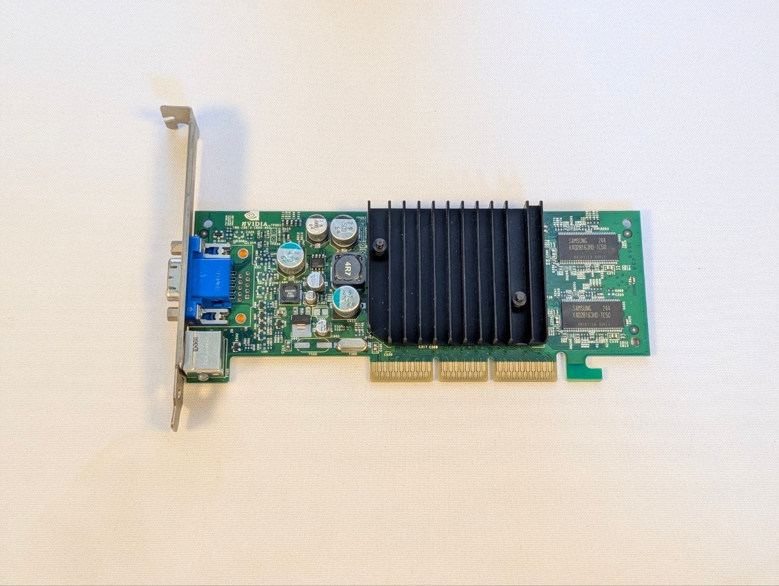 NVIDIA GeForce4 MX 420 64MB AGP videokaart – VGA/S-Video, Gebruikt, ., Ophalen of Verzenden, .