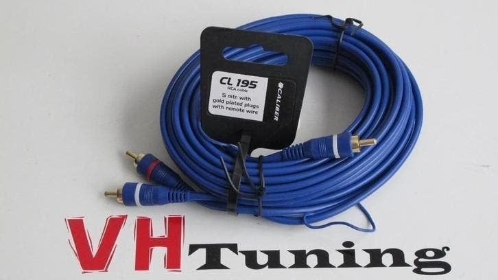 Caliber CL 195 RCA signaal kabel 5 meter met remote, Ophalen of Verzenden, Nieuw