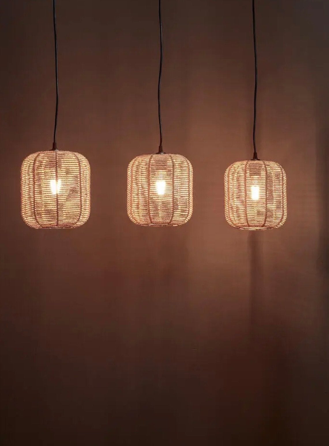 Nieuwe Kwantum hanglamp met rotan, Ophalen of Verzenden