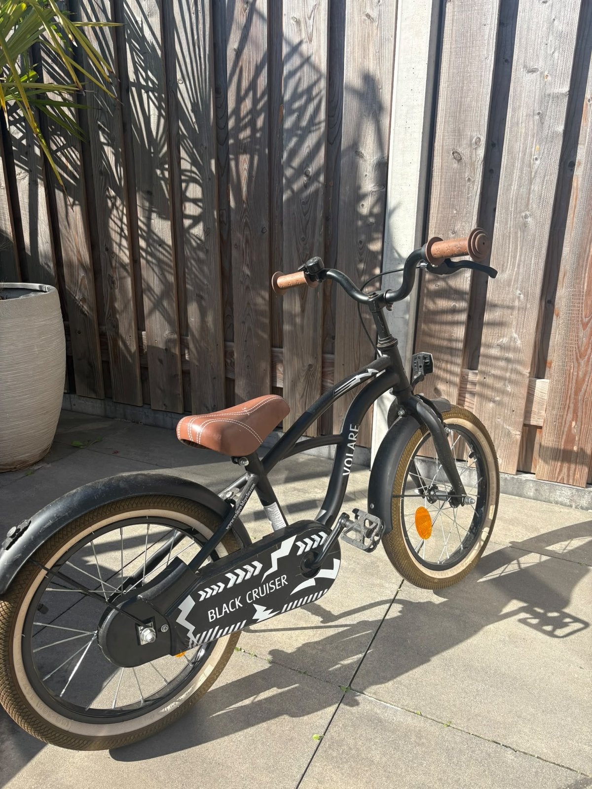 Volare Black Cruiser kinderfiets 16 inch, Fietsen en Brommers, Fietsen | Kinderfietsjes, Ophalen, Terugtraprem, Zijwieltjes, 16 tot 20 inch