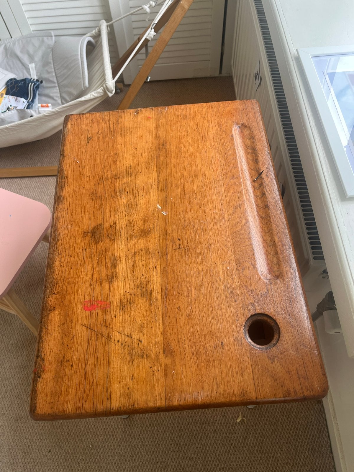 Vintage kinderbureau met opbergruimte, Ophalen of Verzenden