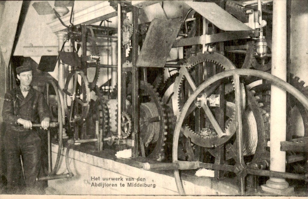 Middelburg - Abdijtoren - Uurwerk, Ophalen of Verzenden, Voor 1920, Ongelopen, Zeeland