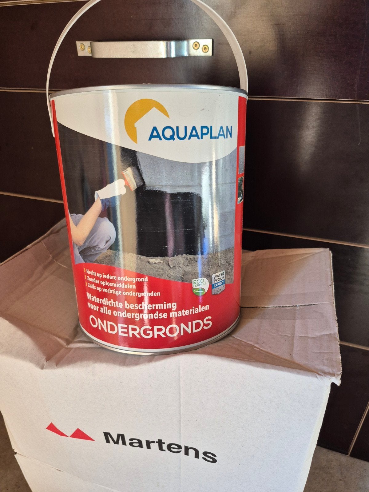 Aquaplan ondergronds 4 blikken van 4 kg nieuw in doos, Ophalen, Nieuw, Zwart