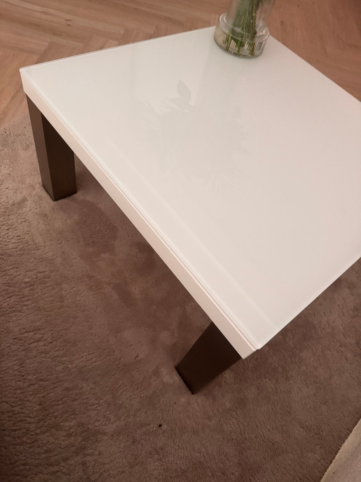 Salon tafel wit, 50 tot 100 cm, Vierkant, Ophalen of Verzenden, Zo goed als nieuw