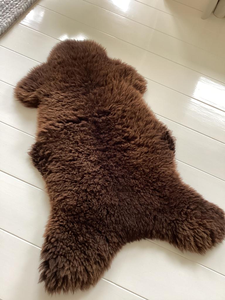 Mooi dik schapenvacht (Texel), Gebruikt, 100 tot 150 cm, Bruin, Overige vormen