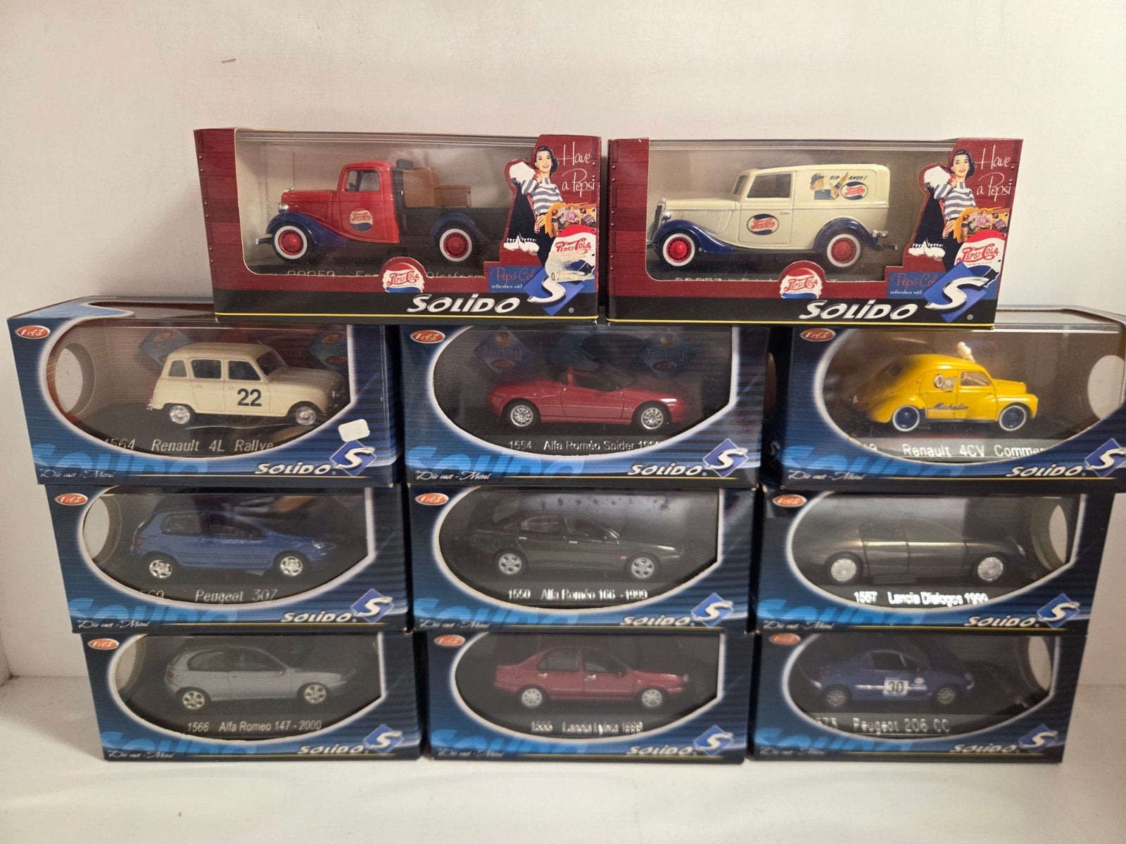 Solido Alfa/Lancia/Peugeot/Ford/Renault 1:43, Auto, Nieuw, Ophalen of Verzenden, ..