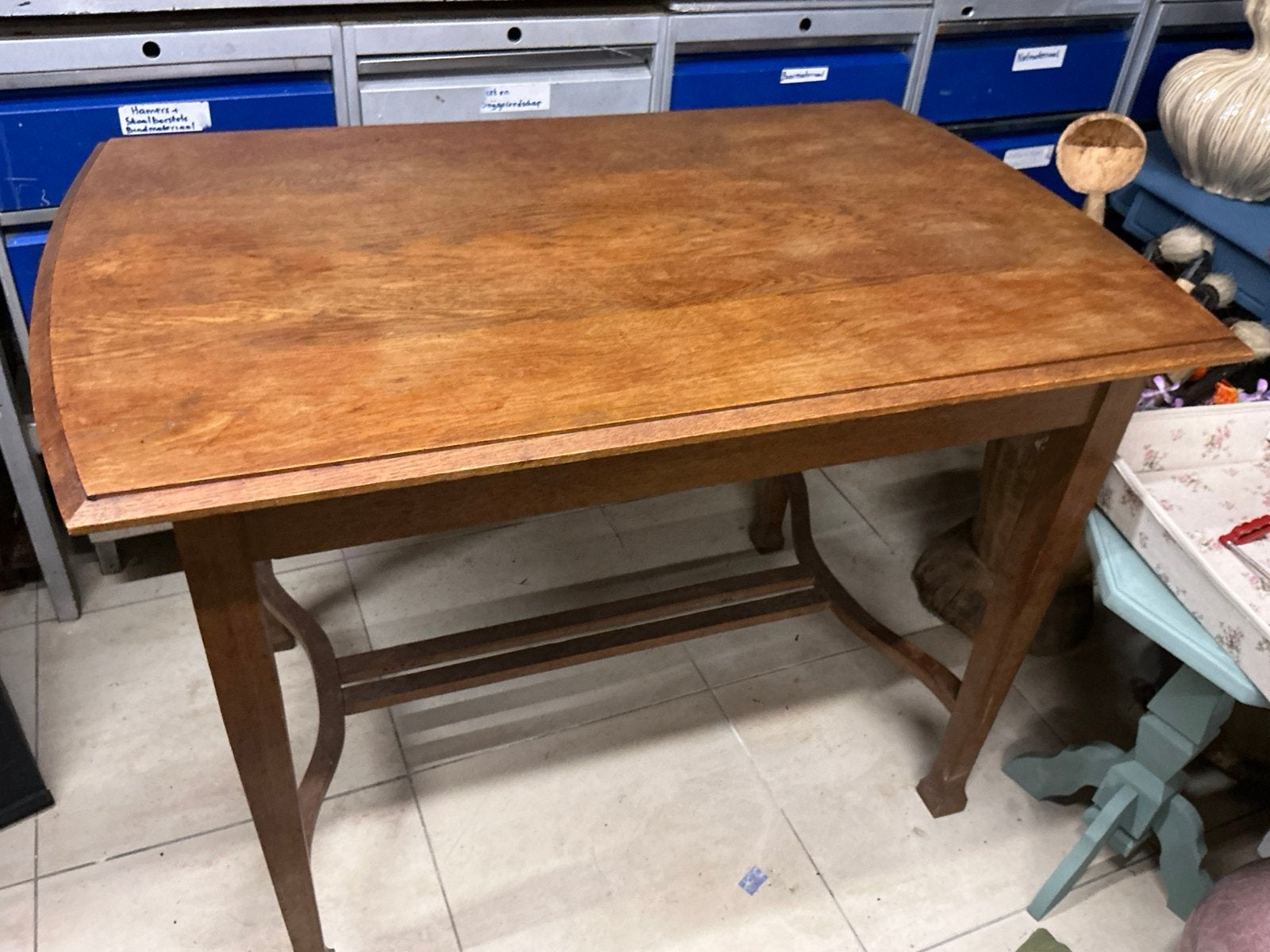 Antieke art nouveau jugendstil keuken tafel, Ophalen