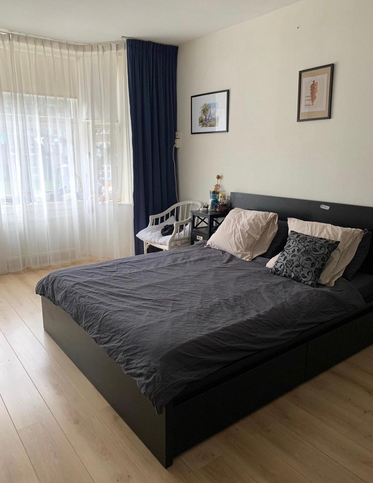 IKEA MALM Bed Frame with storage drawers!excellent condition, Ophalen, Zwart, Tweepersoons, 140 cm