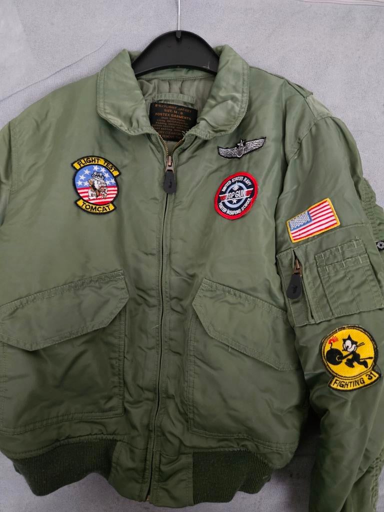Fostex Garments Kids CWU-flight jacket Groen maat M, Fostex Garments, Ophalen of Verzenden