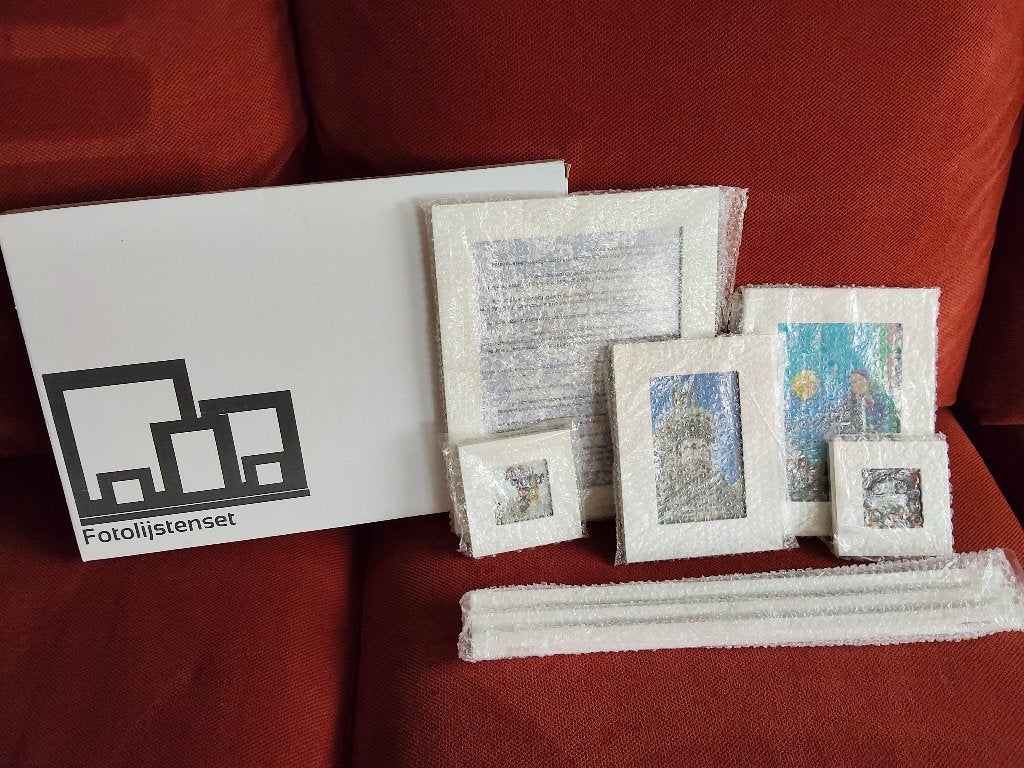 Fotolijstenset, Ophalen, Nieuw, Wit, Met clips