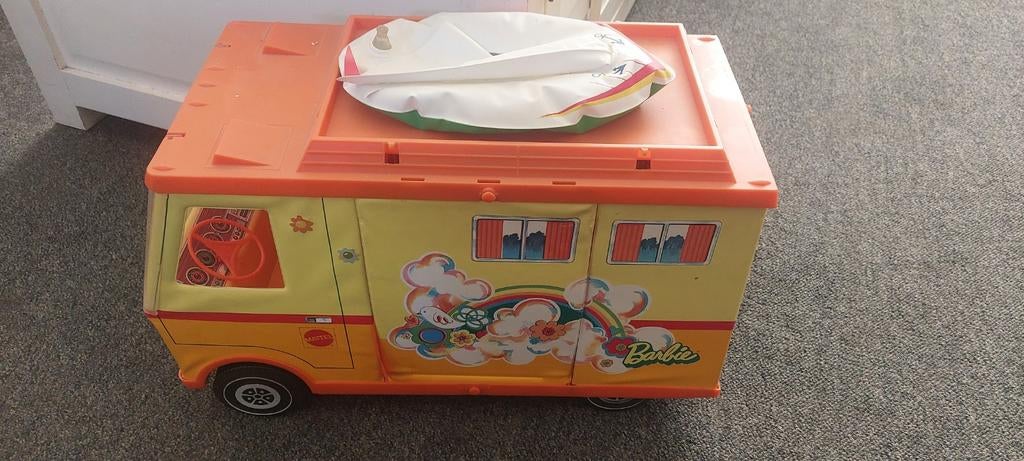 BARBIE CAMPER VINTAGE 1970, Ophalen of Verzenden, Gebruikt