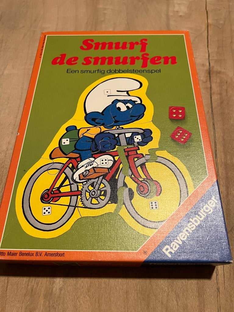 Smurf De Smurfen, een smurfig dobbelsteenspel, Ophalen of Verzenden, Zo goed als nieuw, Verschillende Smurfen, Gebruiksvoorwerp