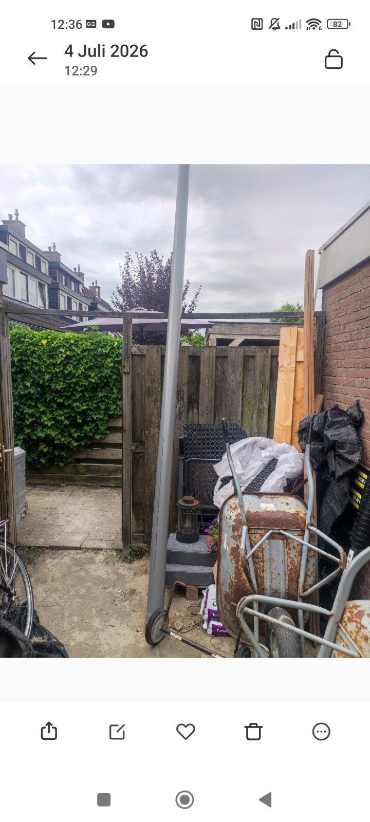 rioolbuis nieuw, Ophalen