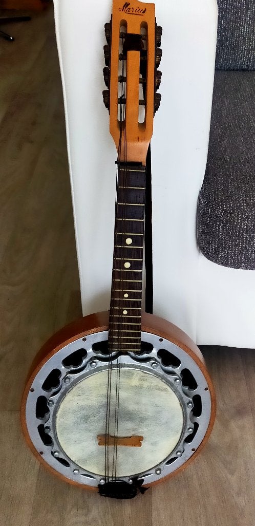 Marius banjoline uit de jaren 1950' lichte opknapper, Muziek en Instrumenten, Ophalen, Gebruikt, Mandolinebanjo