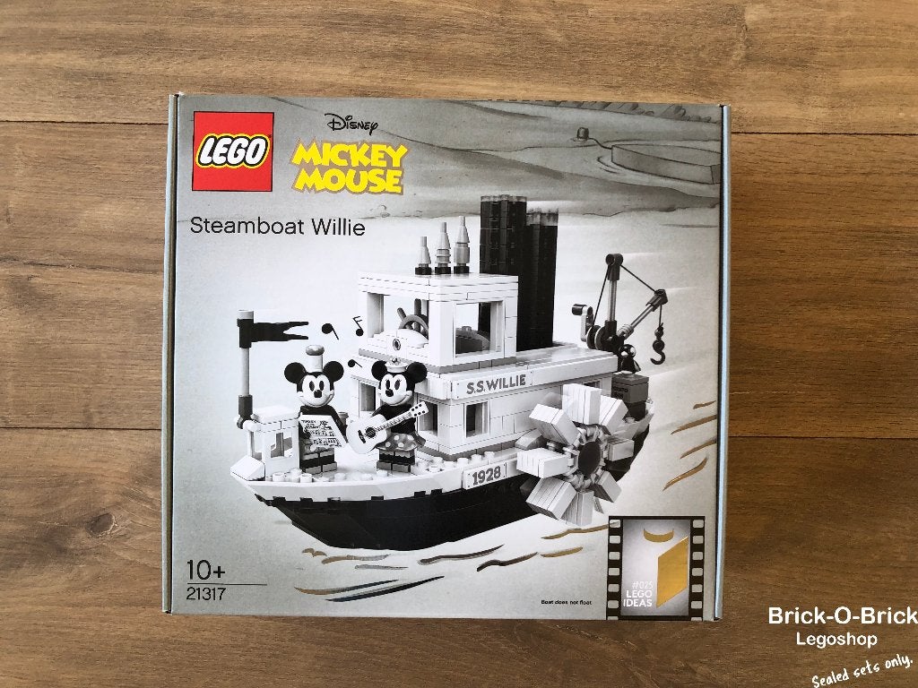 Lego 21317 Ideas Steamboat Willie nieuw in doos!, Lego, Nieuw, Ophalen of Verzenden, Ideas