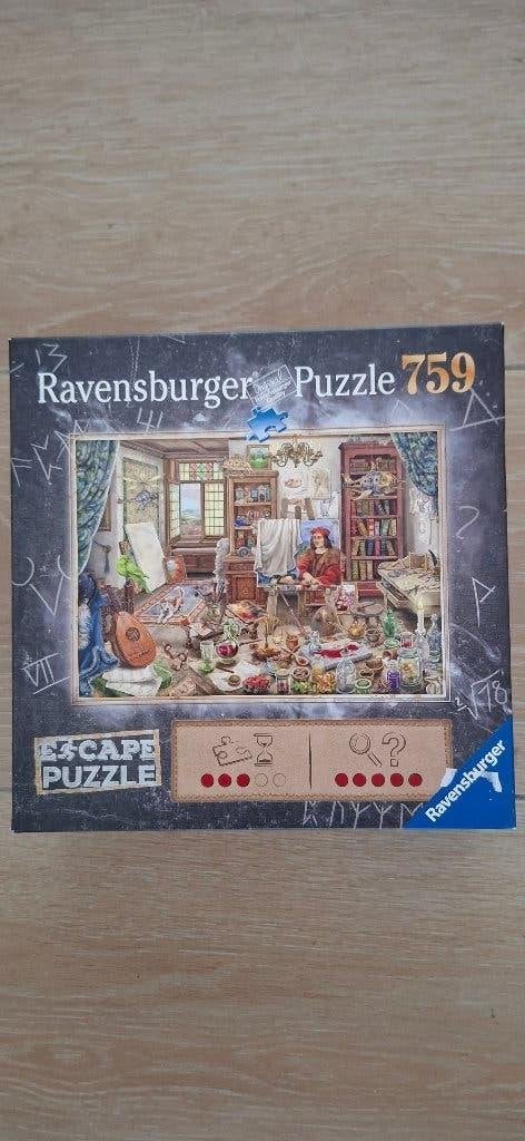 Escape puzzel Ravensburg Kunstenaarsatelier, Ophalen of Verzenden, 500 t/m 1500 stukjes, Zo goed als nieuw, Legpuzzel