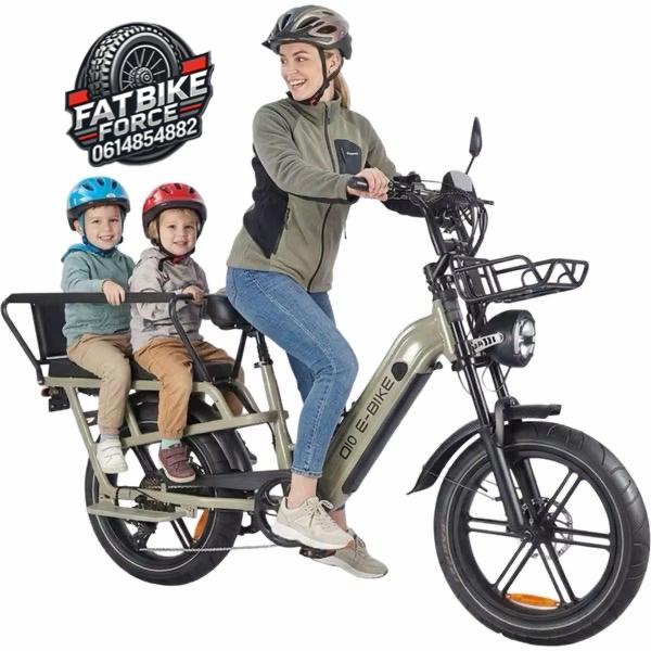 OUXI Q10 Elektrische Longtail Fatbike - Perfect voor 2 kids, Fietsen en Brommers, Fietsen | Bakfietsen, Overige merken, Elektrisch