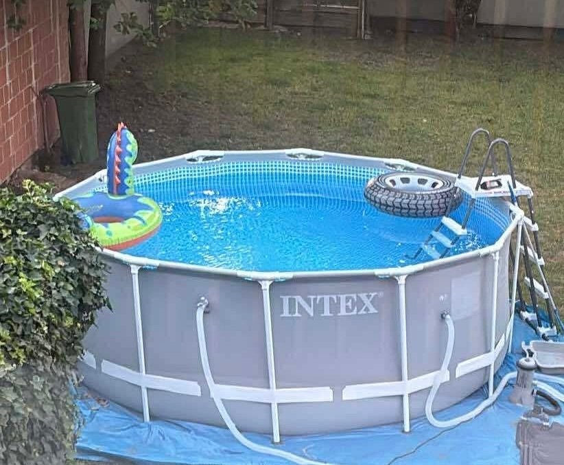 Zwembad intex, Rond, 300 cm of meer, Zo goed als nieuw, Opzetzwembad