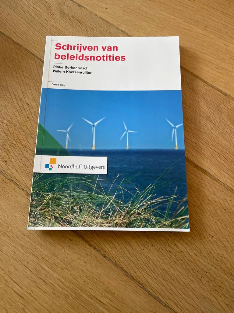 Schrijven van beleidsnotities - Rinke Berkenbosch, Boeken, Ophalen of Verzenden, Gamma, Zo goed als nieuw, HBO