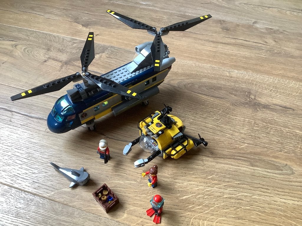 Lego City 60093 Deep Sea / Diepzee Helikopter, Lego, Ophalen of Verzenden, Complete set, Inclusief instructies