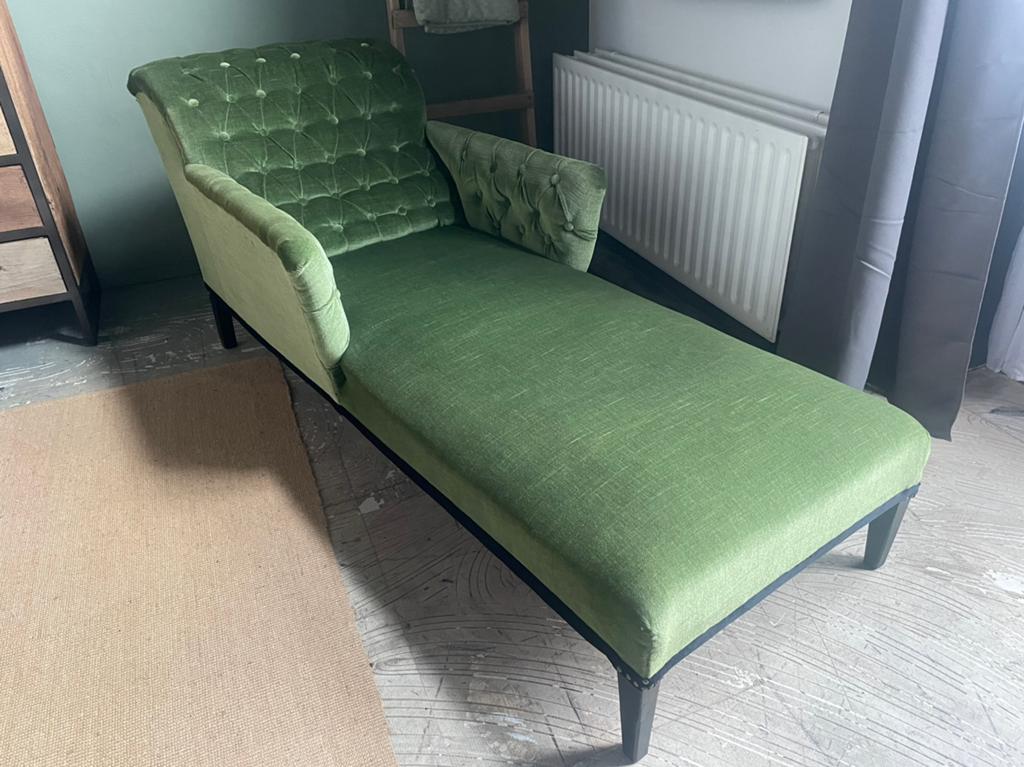 Antiek gerestaureerde Chaises Longue, Ophalen, Zo goed als nieuw, Eenpersoons, Minder dan 150 cm