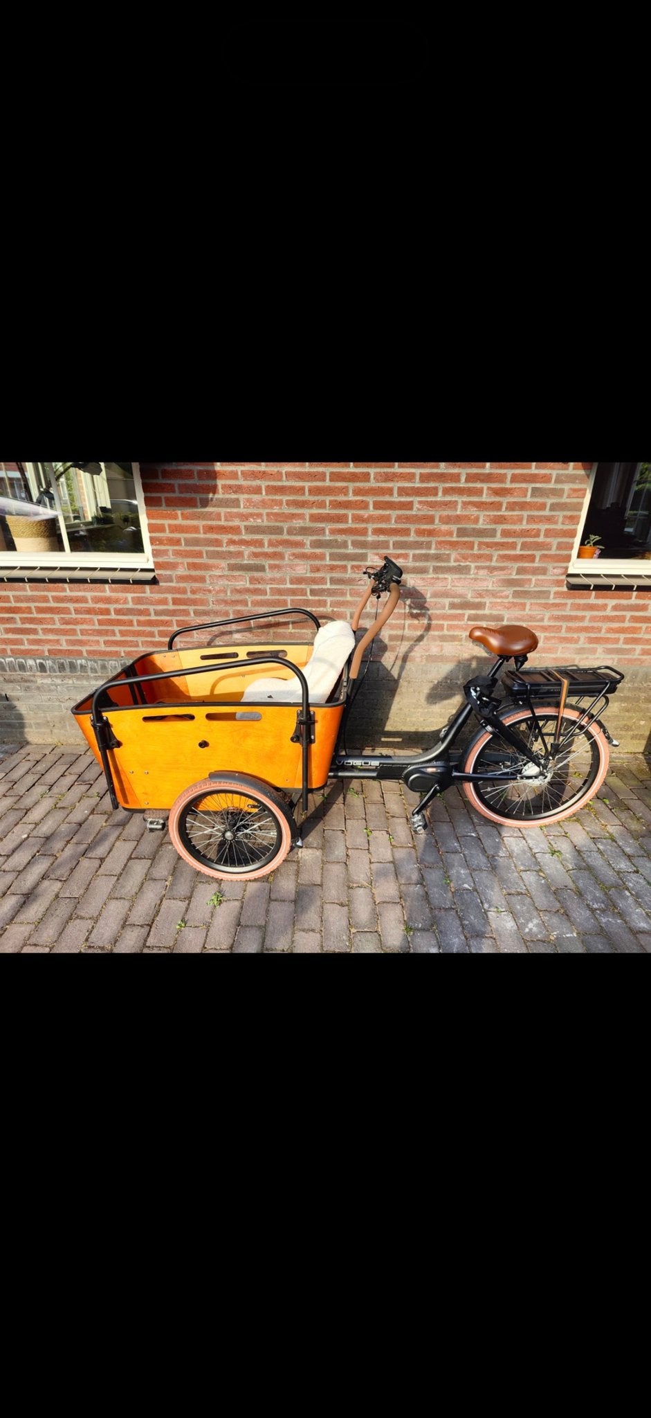 Vogue Carry 3 Bakfiets (let op: defect), Fietsen en Brommers, Fietsen | Bakfietsen, Gebruikt, Huif, 3 kinderen, Schijfrem