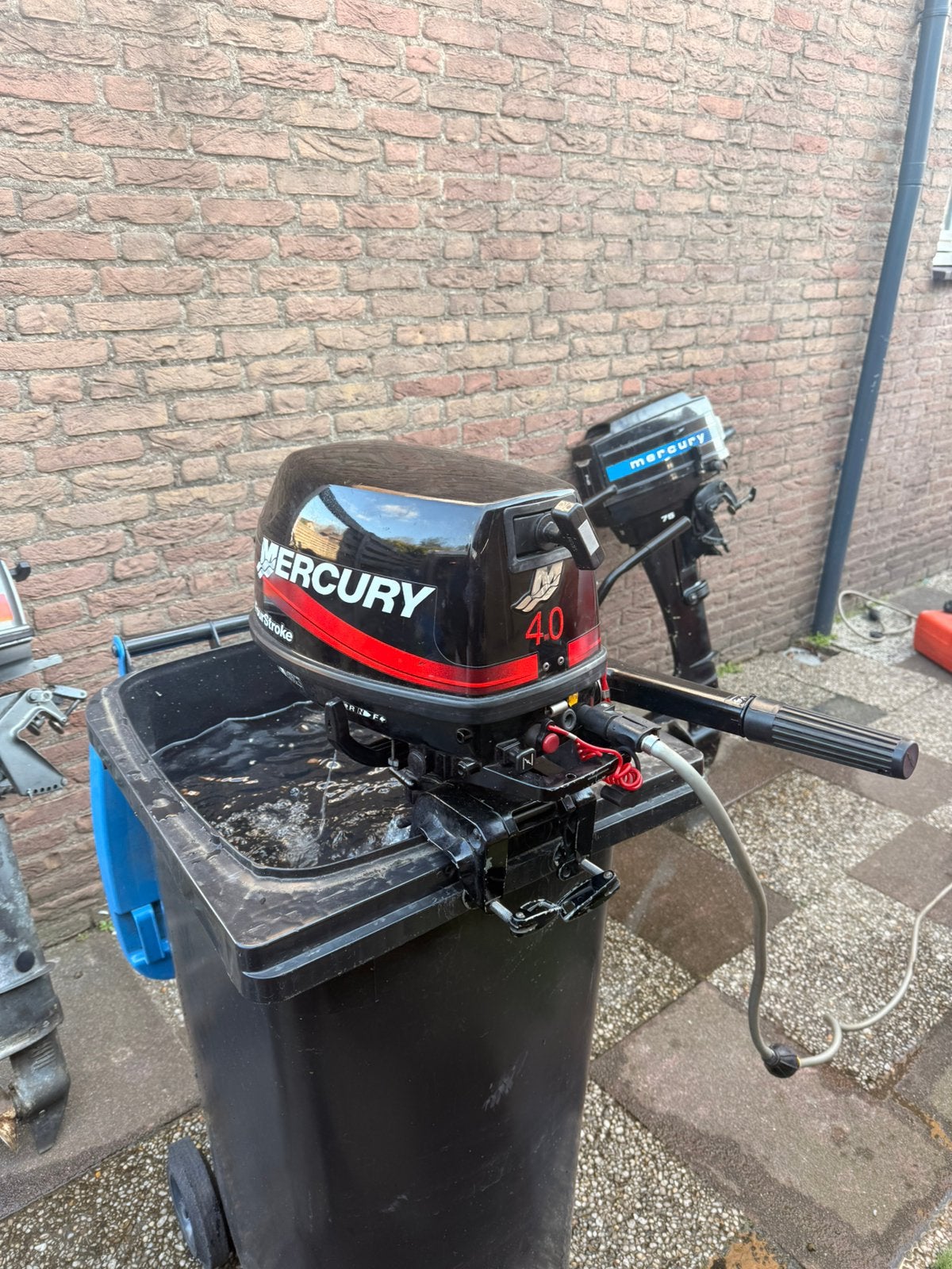 3 buitenboordmotoren: Mercury 6pk, Mariner 5pk, Mercury 7.5p, Gebruikt, 5 tot 10 pk, Viertaktmotor, Ophalen of Verzenden