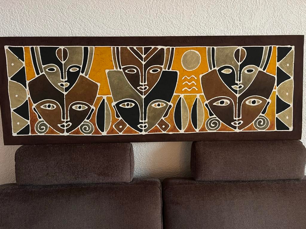 Uniek Afrikaans Kunstwerk: Handgemaakt Wandkleed, Ophalen