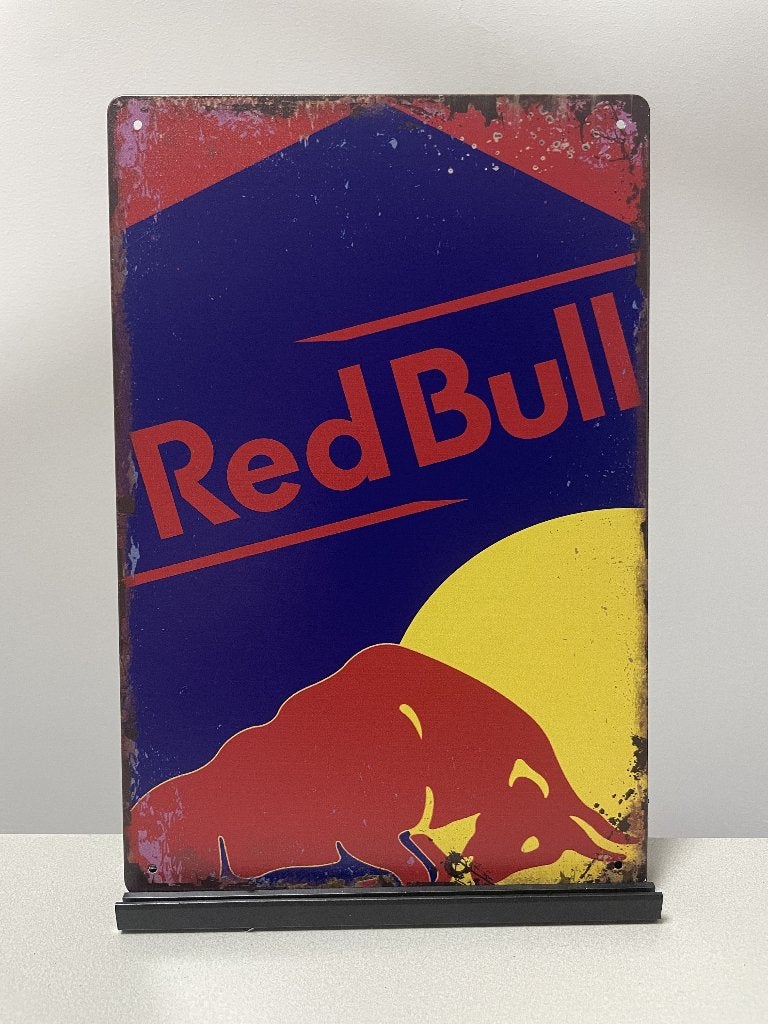 Red Bull metalen reclamebord / wandbord, Www.pand50.nl, Reclamebord, Ophalen of Verzenden, Printer 29B Coevorden