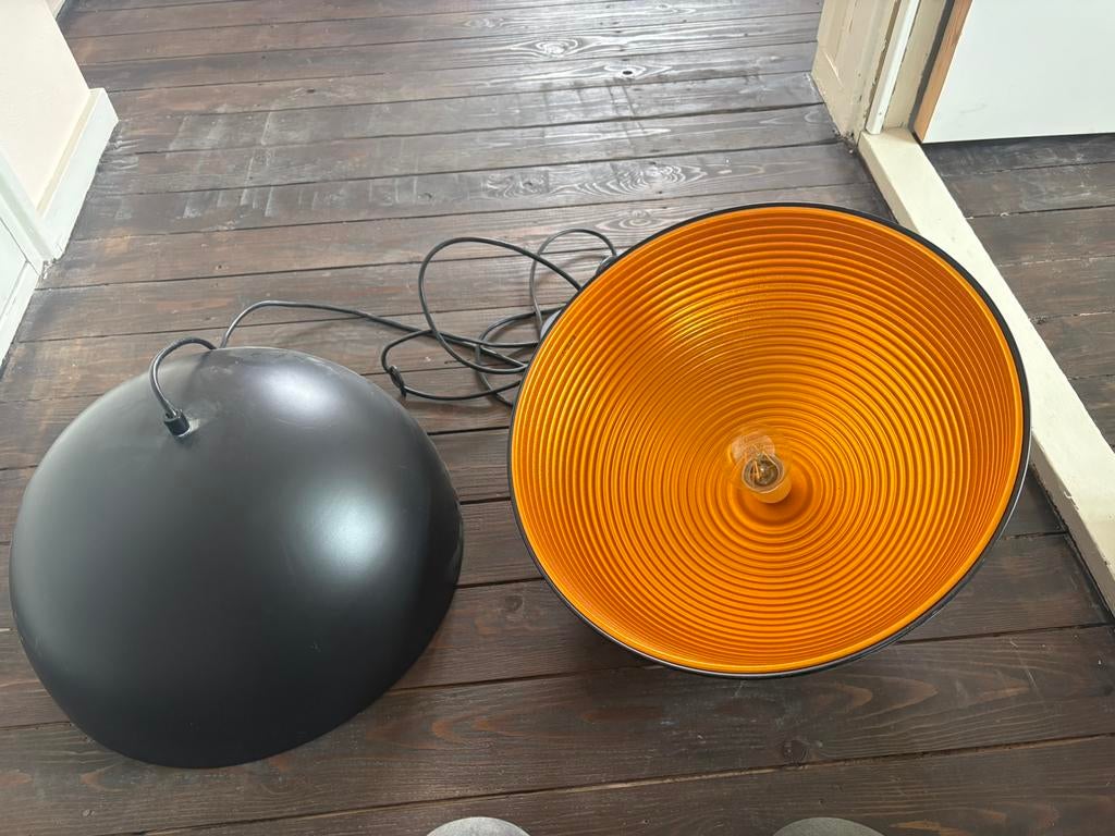 Dubbele hanglamp voor boven tafel, Ophalen, Gebruikt, Minder dan 50 cm