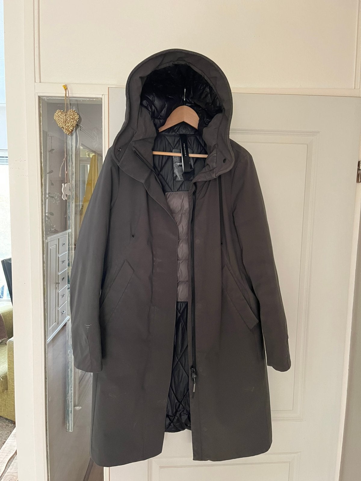 Dames gewatteerde winterparka, merk Krakatau, groen mt 42, Ophalen of Verzenden, Zo goed als nieuw, Maat 42/44 (L), Groen