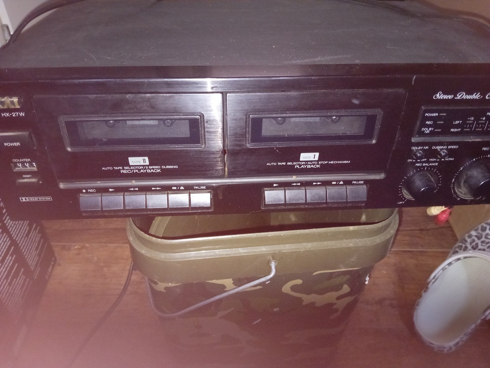 Akai HX-27W Stereo Dubbel Cassettedeck - Goede Staat, Ophalen, Dubbel, Akai, High speed dubbing