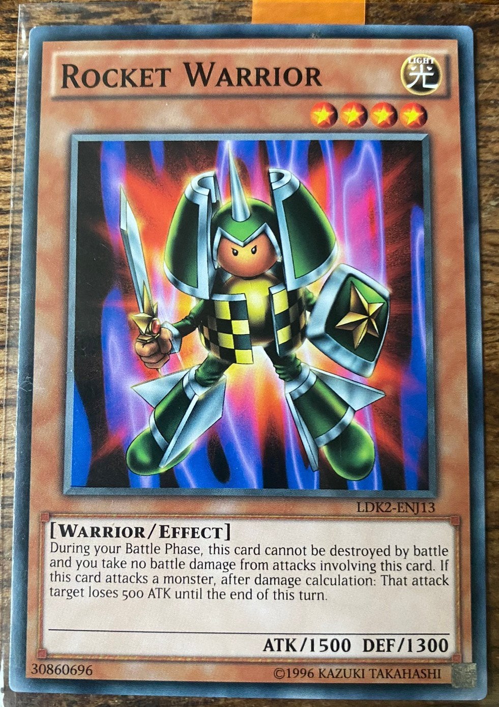 Yu-Gi-Oh! Rocket Warrior Legendary 1996 Print  !, Ophalen of Verzenden, Zo goed als nieuw, Losse kaart