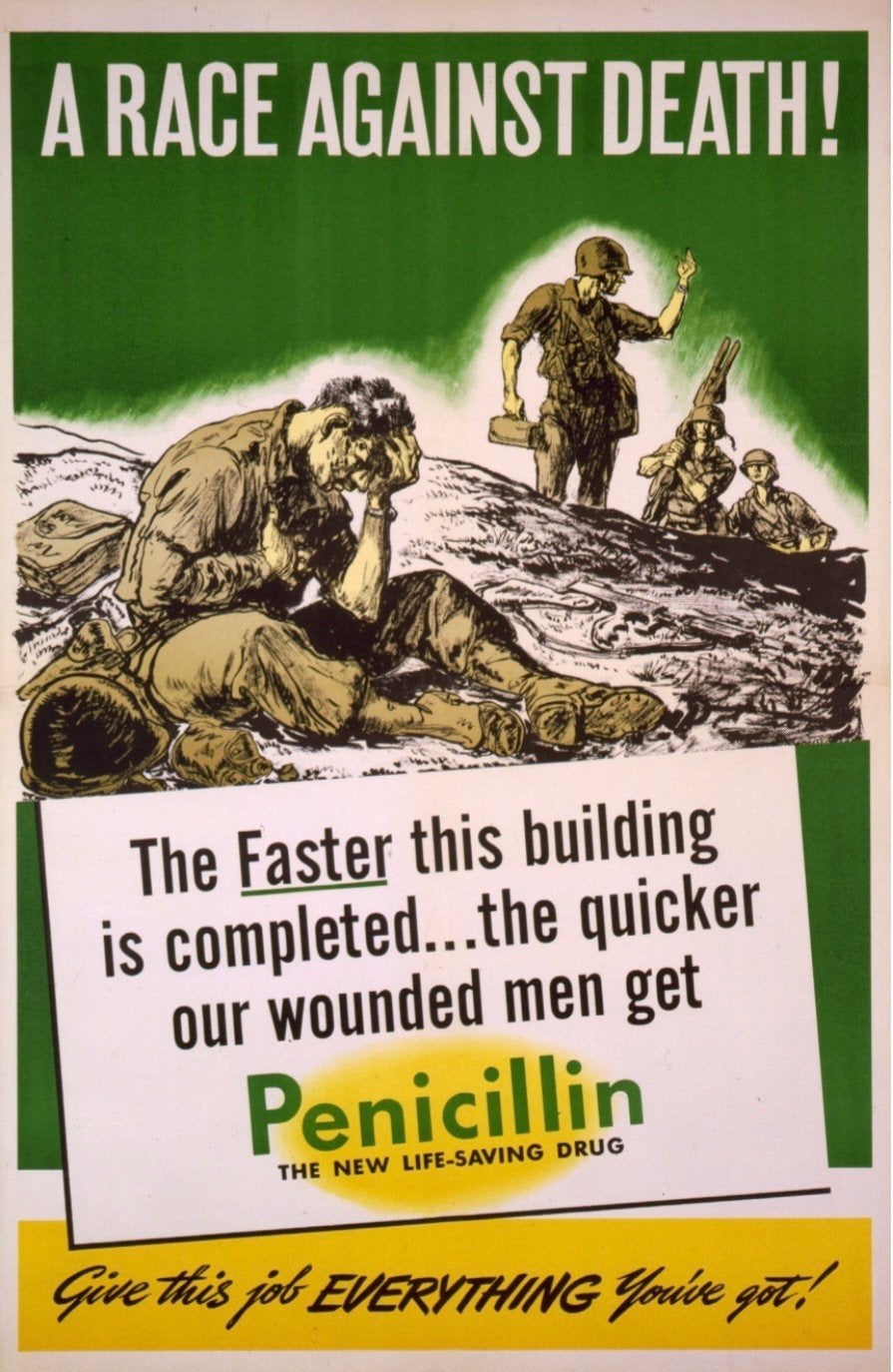 Ww2 penicillin flesjes US medisch, Ophalen of Verzenden, Amerika