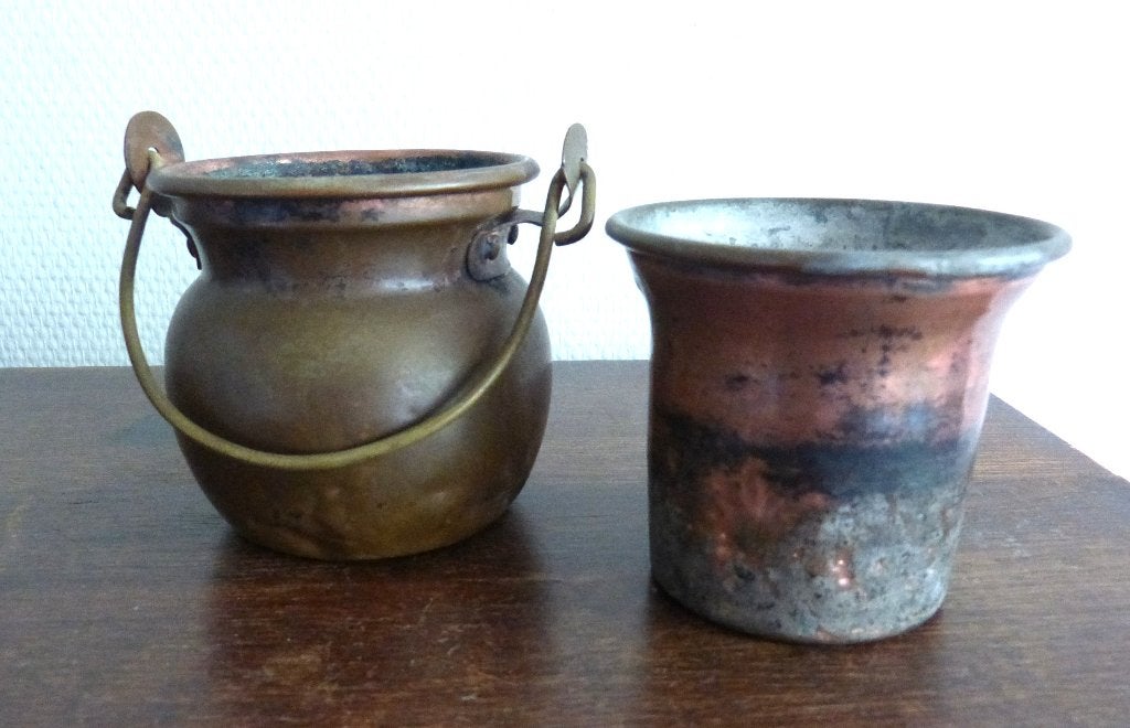 Oud Beenderlijm potje, Overige materialen, 30 cm of meer, Gebruikt, 50 tot 150 cm