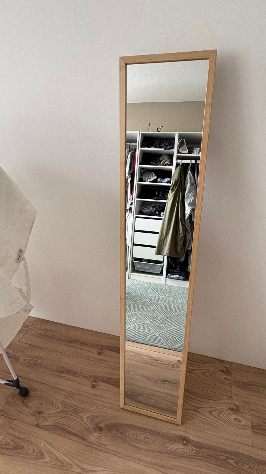 Spiegel, Huis en Inrichting, Woonaccessoires | Spiegels, Ophalen, Minder dan 50 cm, Zo goed als nieuw, Minder dan 100 cm