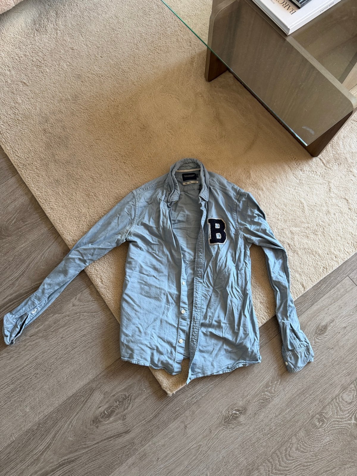 Heren overhemd Scotch & Soda, Kleding | Heren, Verzenden, Gedragen, Blauw