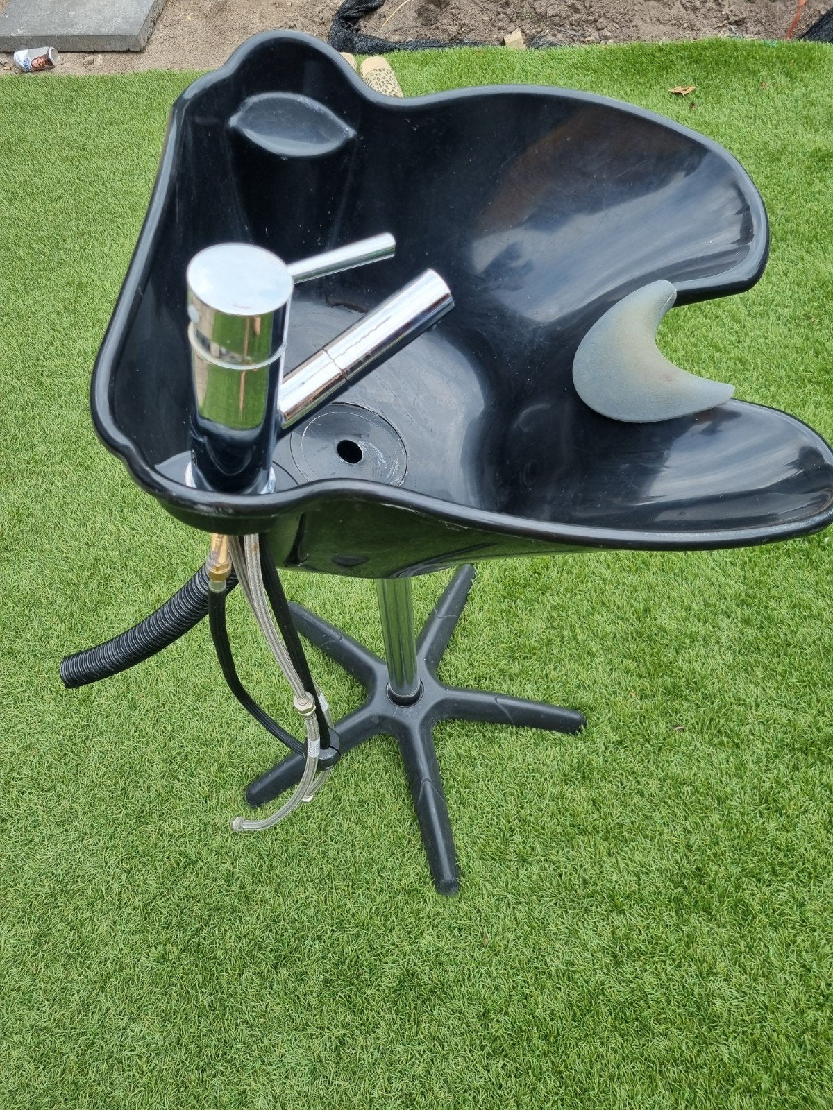 Mobiele spoelbak, Ophalen, Gebruikt, Zwart, Kunststof
